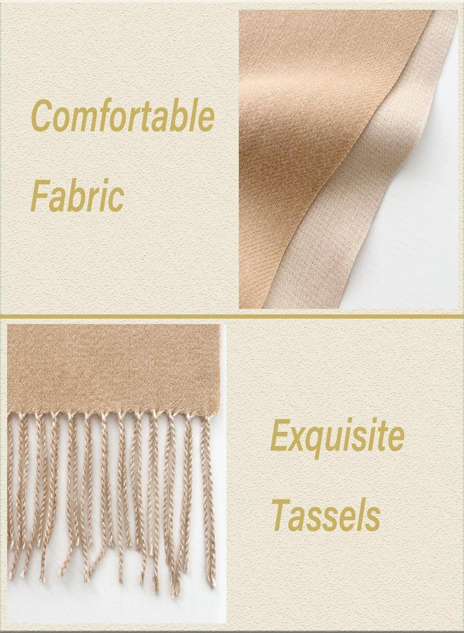 FGSS Unisex Classic Two-Tone Winter Scarf - Warm Soft Cashmere Feel Fringe Wrap Scarves for Men Women - Image 3